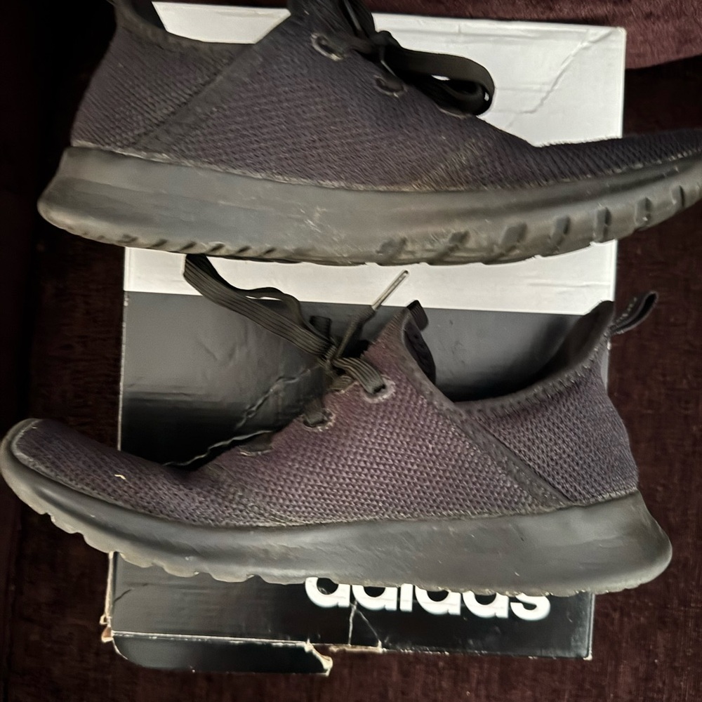 adidas Women's Black Knit Lace-Up Athletic Sneakers - Picture 6 of 6
